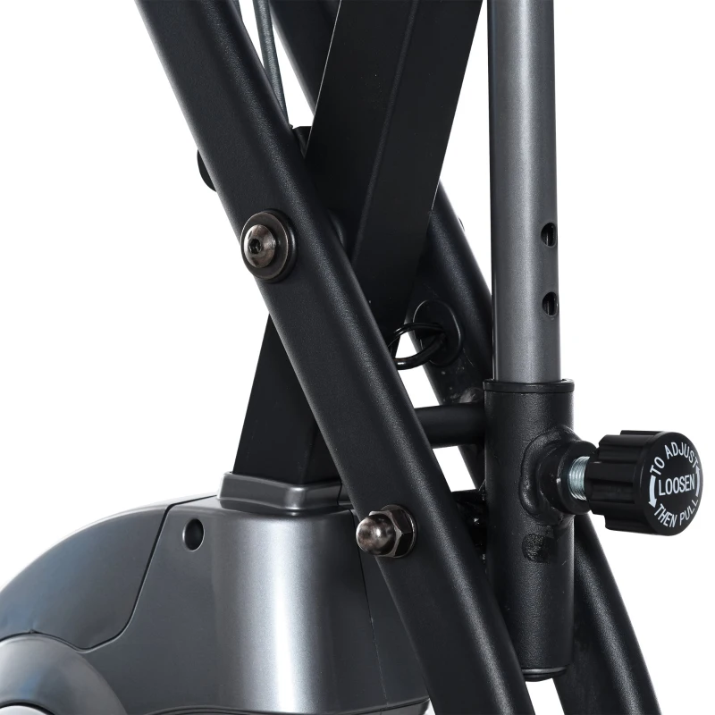 Homcom Bicicleta Fitness Pliabila – Cu Spatar, LCD & Benzi Elastice