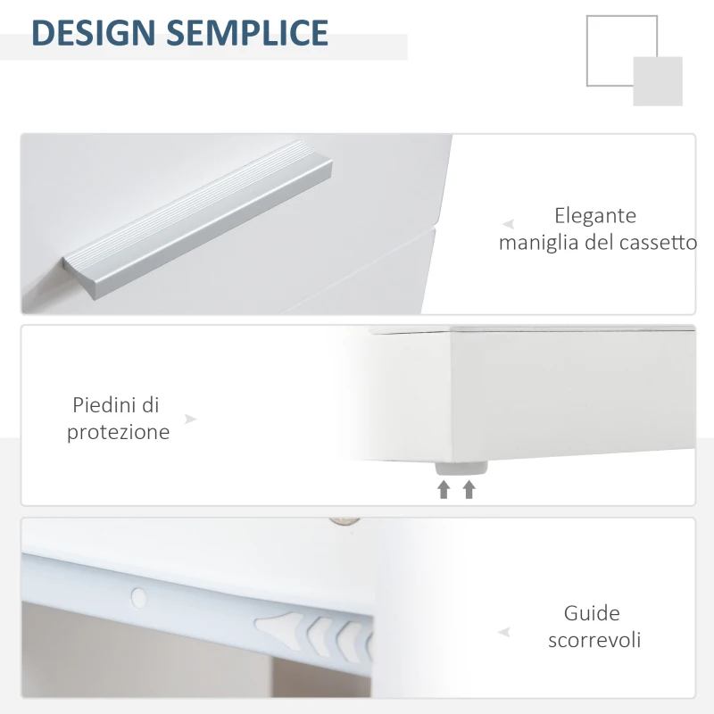 HOMCOM birou unghiular modern, din lemn, 140x107x74.6 cm