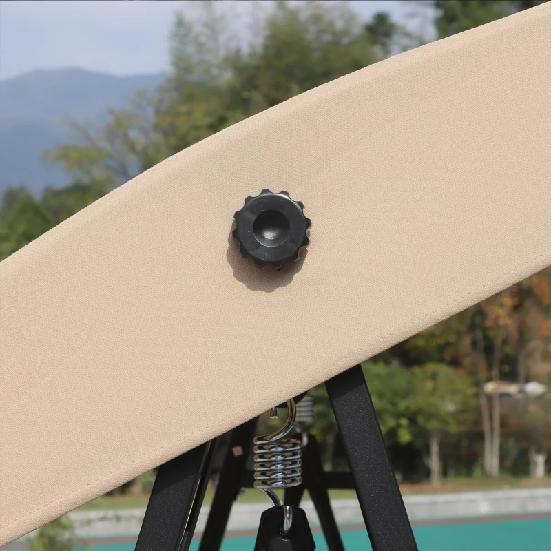 Outsunny Balansoar de Gradina cu 2 locuri, Acoperis reglabil si Structura din otel, 138 x 106 x 174cm