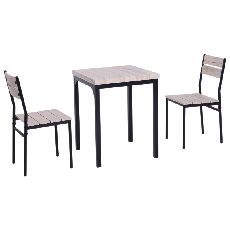 HOMCOM Set masă și scaune stil loft, ideal pentru spații mici