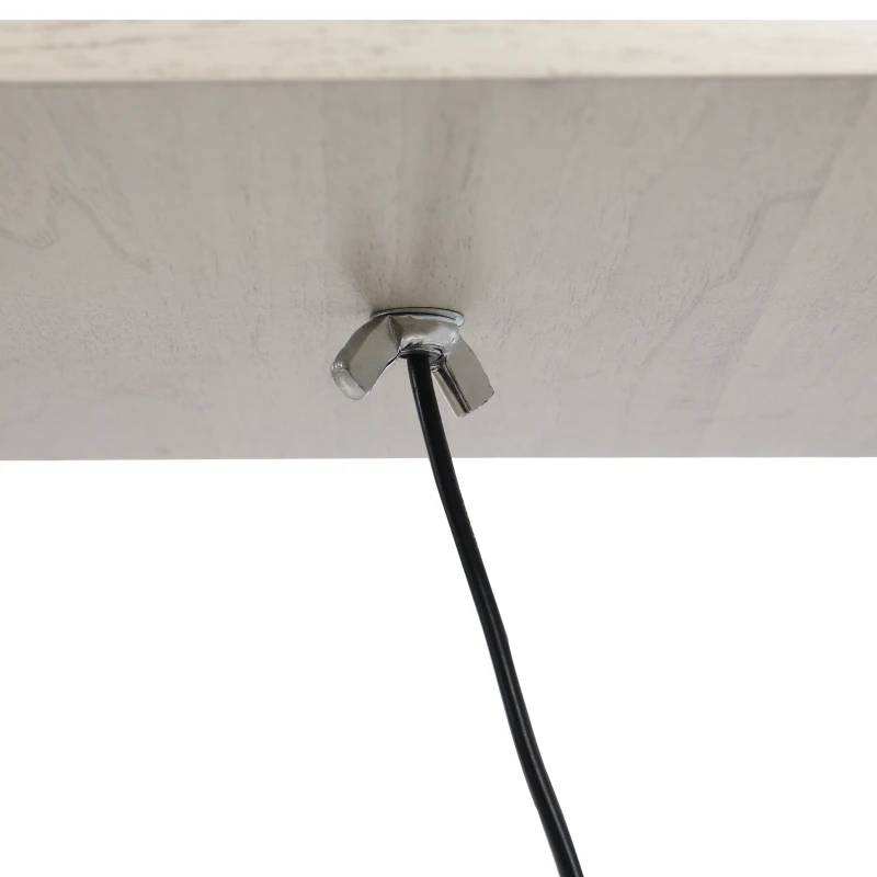 HOMCOM Lampa de Podea cu 3 Polite Integrate Cuplare E27 Putere 40W Stejar