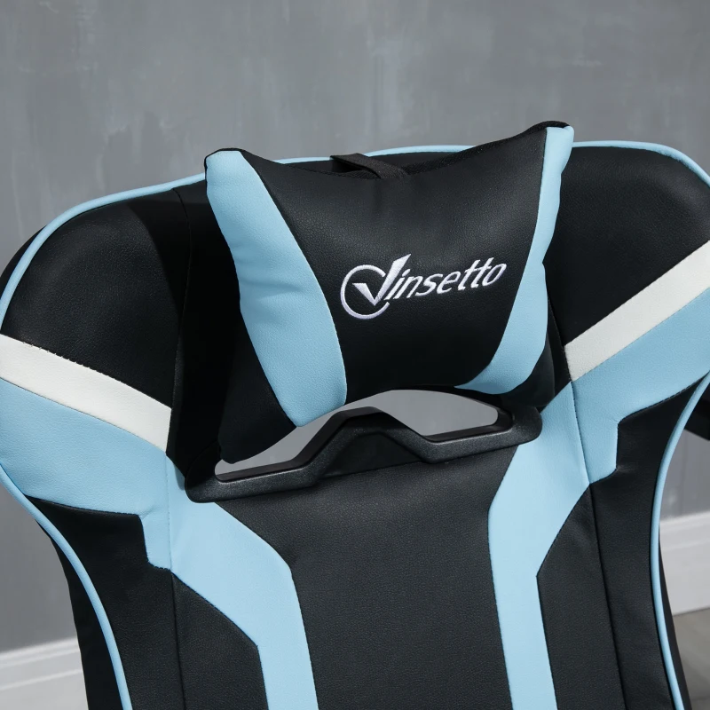 Vinsetto Fotoliu Rabatabil cu Suport pentru picioare Stil Gaming Inclinatie 130°