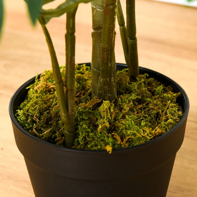 Outsunny planta decorativa plastic, 20 frunze, 140cm, verde