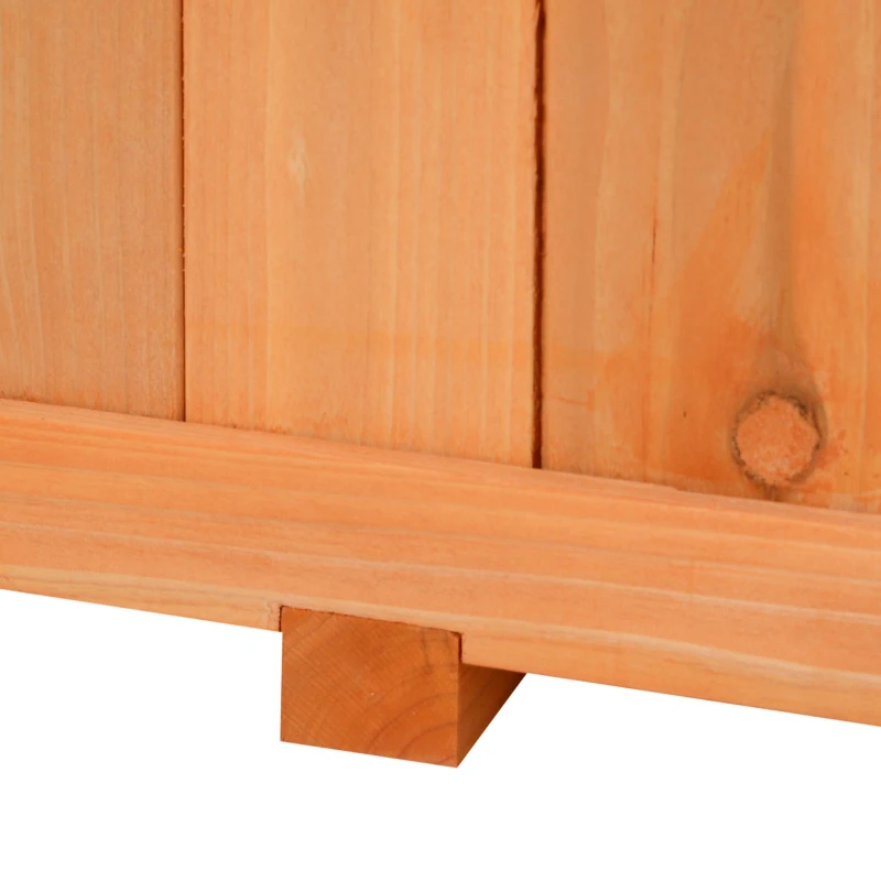 Outsunny Ghiveci pentru Extern din Lemn cu Spatar pentru Plante Cataratoare