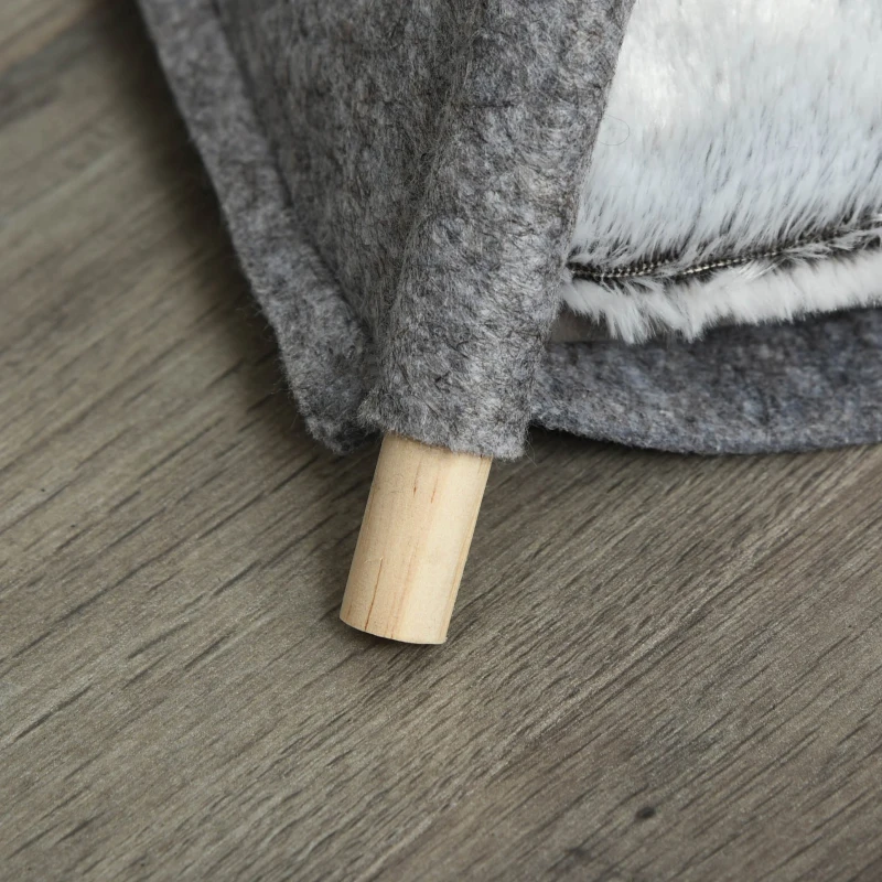 PawHut cort teepee pentru animale, 58x58x80cm gri