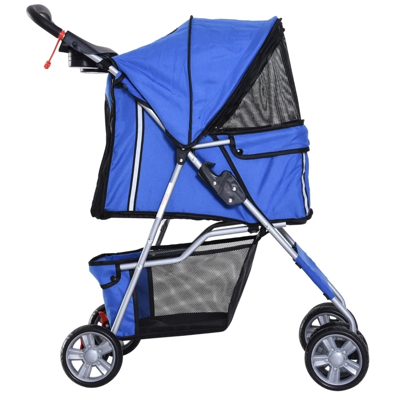 PawHut Carucior pentru Caini 75×45×97 cm cu suport pahar si cos