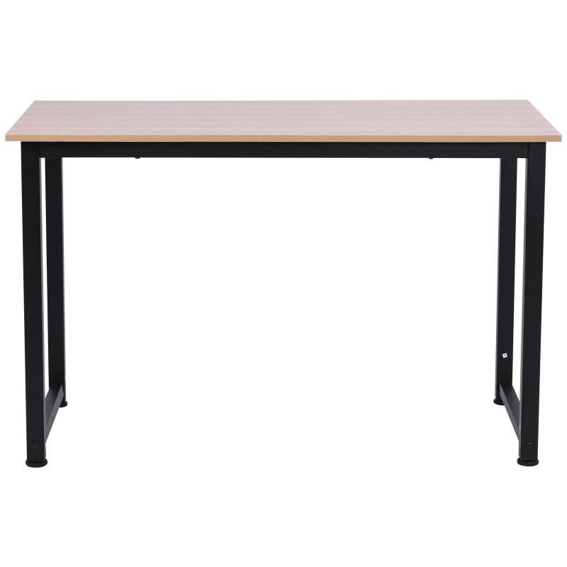 Homcom Tavolo Scrivania in Legno MDF Color Rovere e Gambe in Metallo Nero