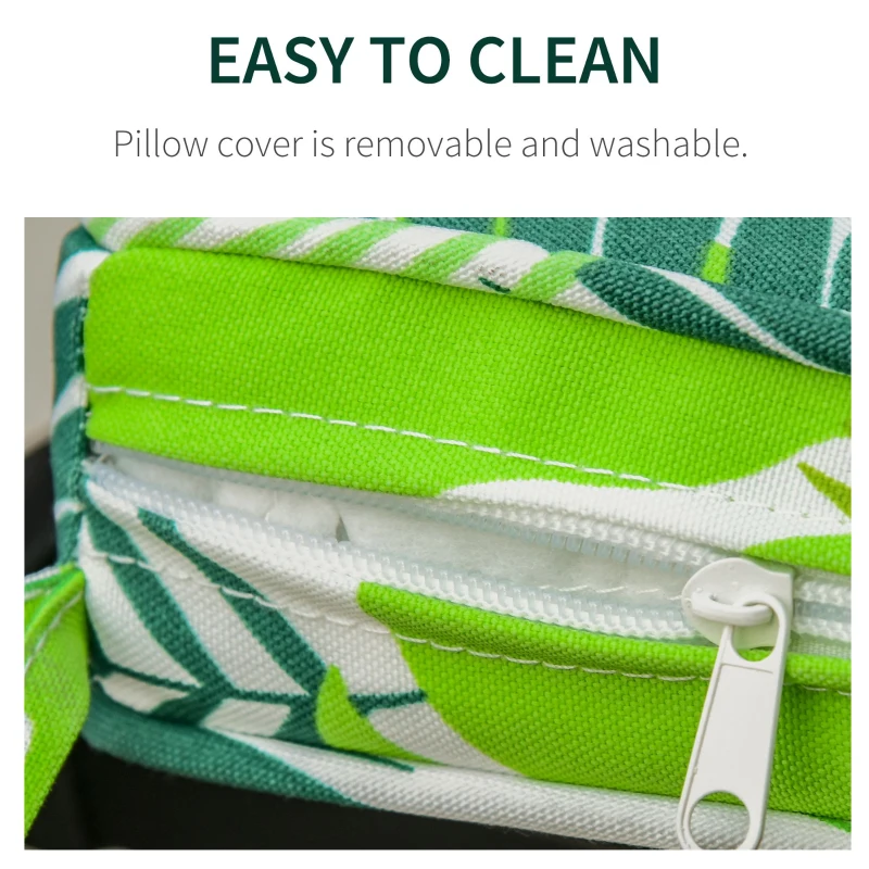 Outsunny Set de 2 Perne pentru Balansoar din Poliester Mobilier de Exterior şi Casa, verde