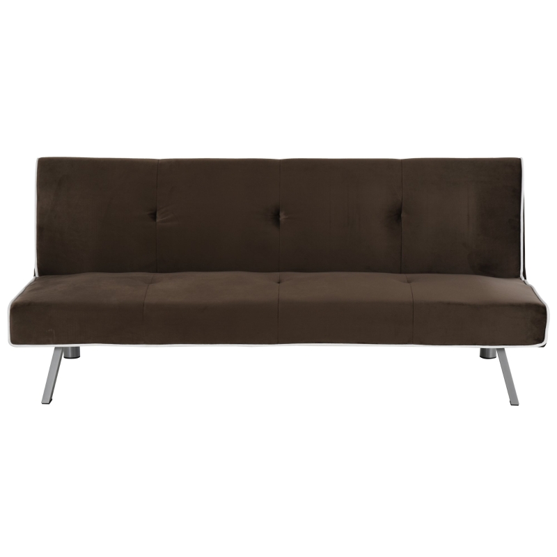 HOMCOM Canapea extensibila Rabatabila cu Structura din Lemn Maro 170 x 76 x 72,5cm