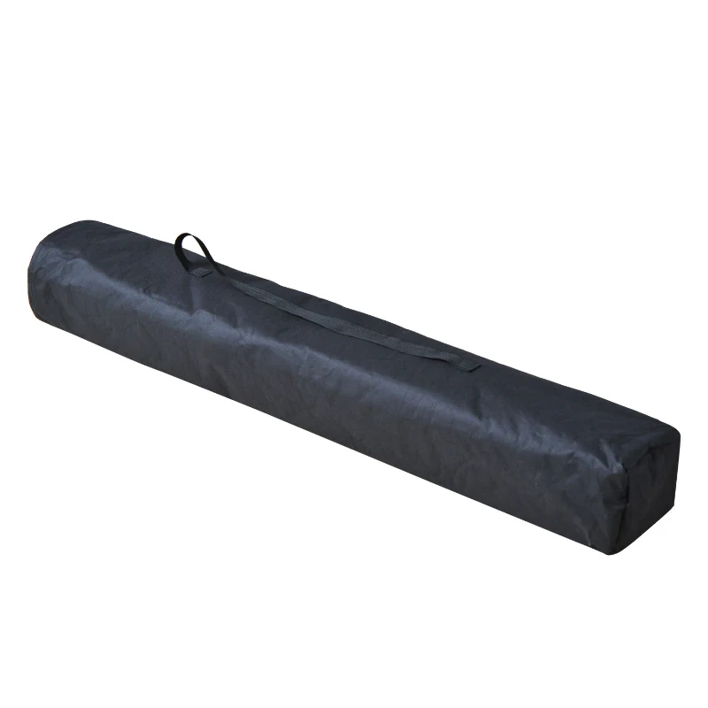 Outsunny Brandina da Campeggio Pieghevole in Tessuto Oxford Nero Impermeabile con Borsa da Viaggio Inclusa 193x64x40cm