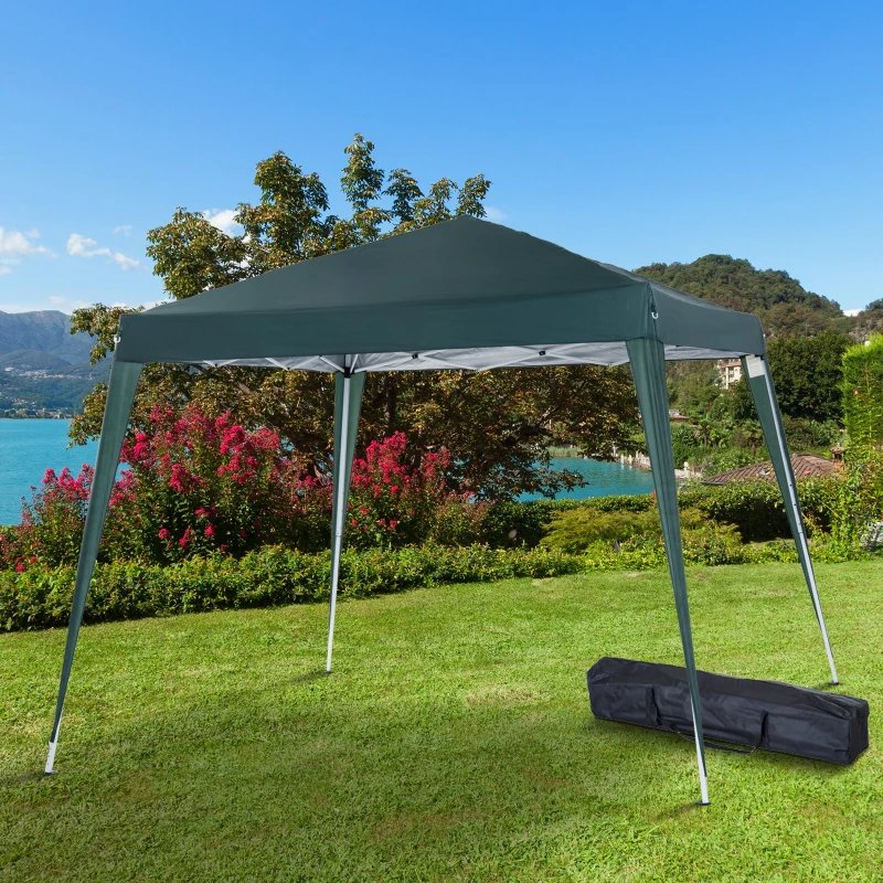 Outsunny Foisor Pliabil de Gradina 2.4x2.4m în Oțel și poliester, Verde