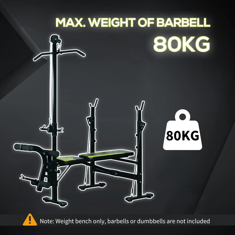 Homcom Banca Fitness – Spatar Reglabil 3 Nivele cu Suport Picioare