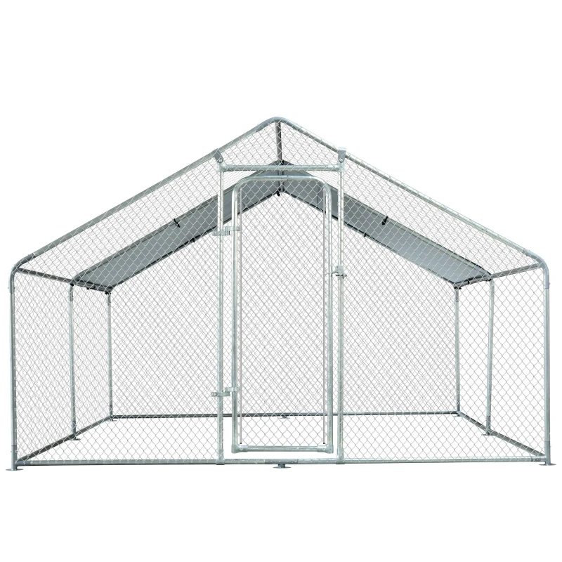 PawHut Cusca Boxa pentru Extern Galvanizat cu Tesatura Oxfort pentru Acoperire 3 x 4 x 1.95 m