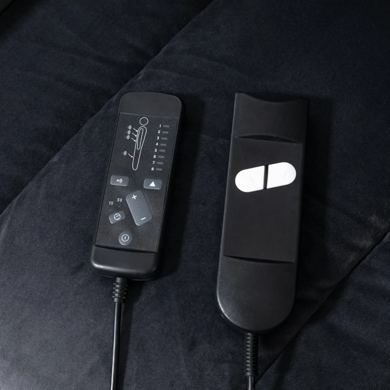 HOMCOM Fotoliu Electric Rabatabil la 135°, Fotoliu cu Masaj, Sistem de Înălțare și Teleocmandă, 79x97x103 cm, Gri Închis