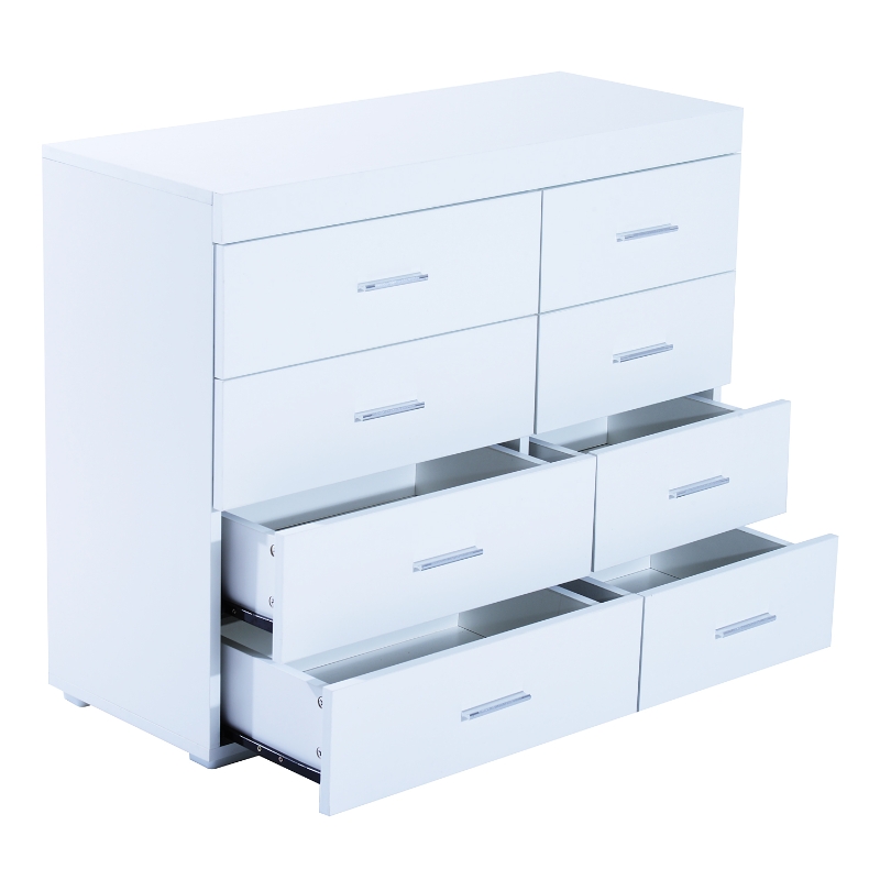 Homcom Comoda pentru Casa si Birou in Lemn, Alb, 90x35x73cm