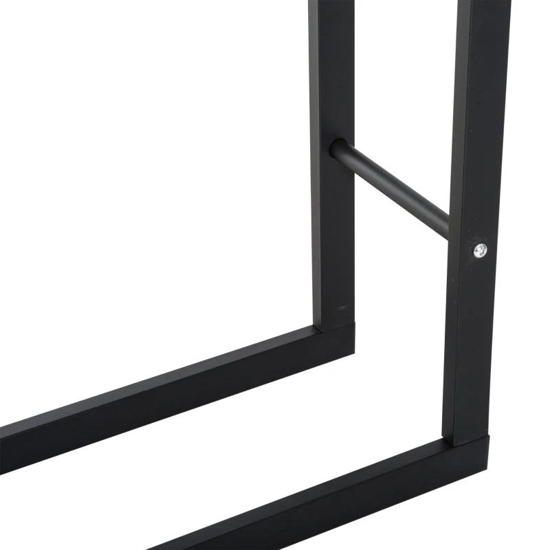 HOMCOM Raft Lemne pentru Casa si Gradina Greutate maxima 100kg Negru, 60x25x150cm