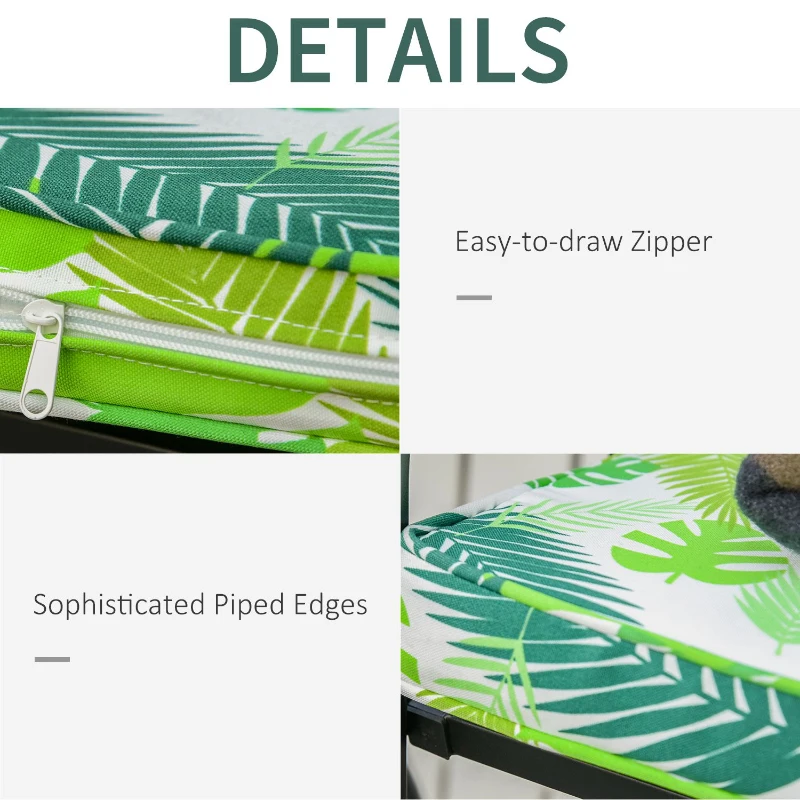 Outsunny Set de 2 Perne pentru Balansoar din Poliester Mobilier de Exterior şi Casa, verde