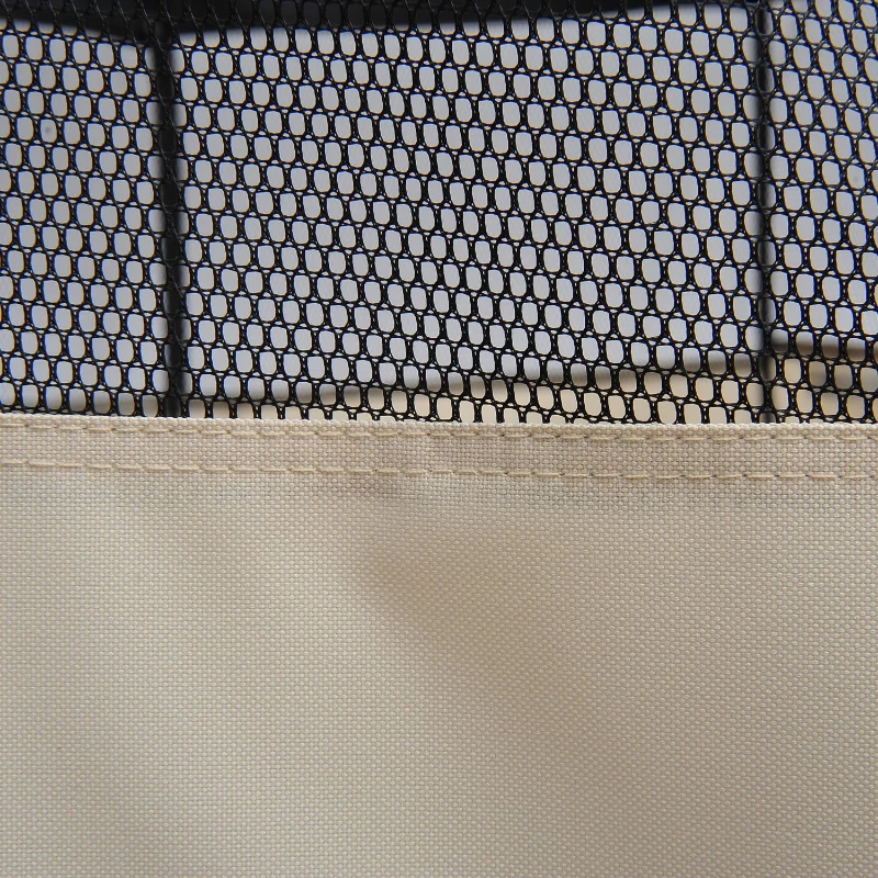 PawHut Box per Animali Cani Gatti recinzione per Cuccioli pieghevole, bianco-nero, 125x48x58cm
