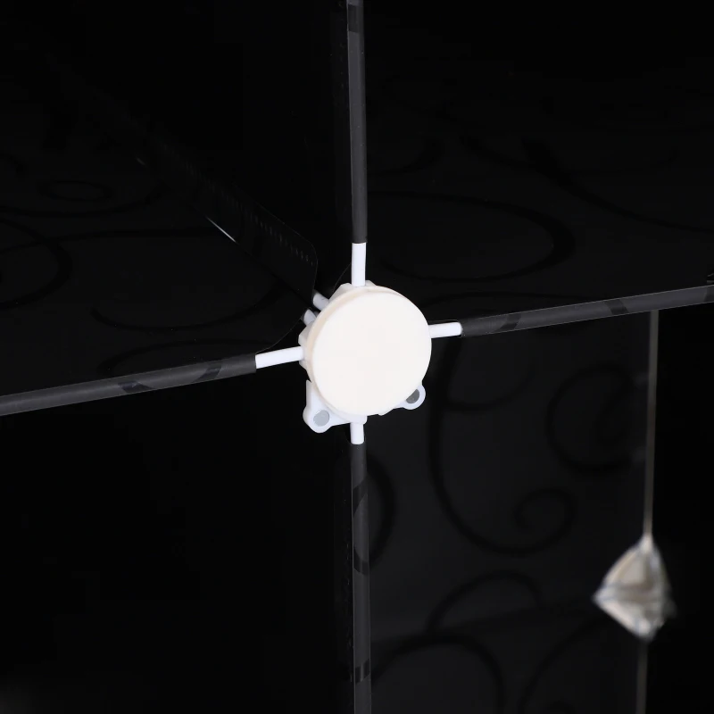 Homcom Dulap Modular 12 Cuburi DIY – Alb & Negru 111×47×145 cm