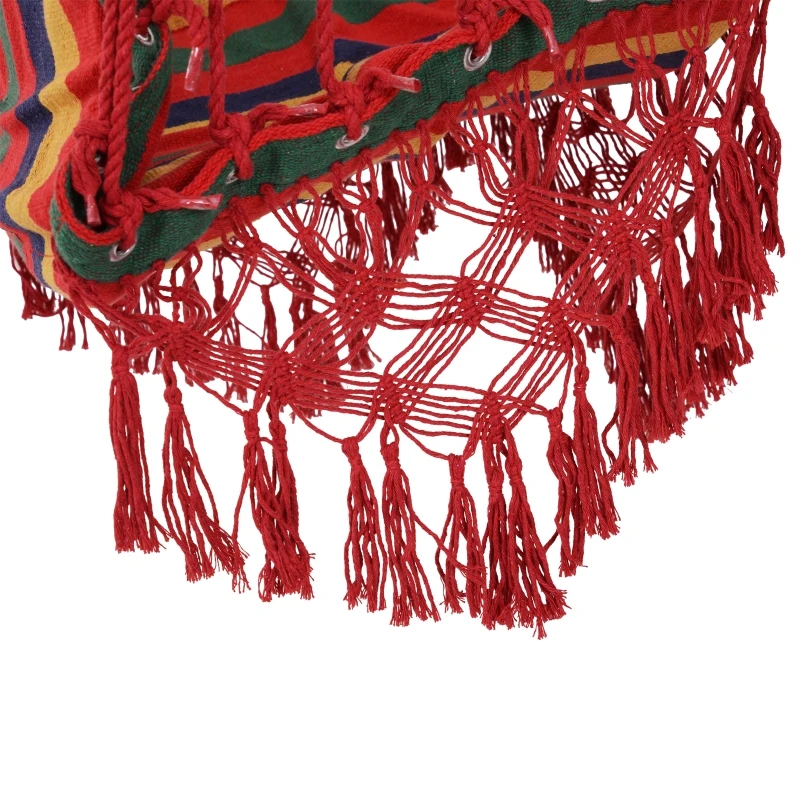 Outsunny Hamac Scaun Suspendat din Bumbac și Poliester, Colorat, 100x60x100cm