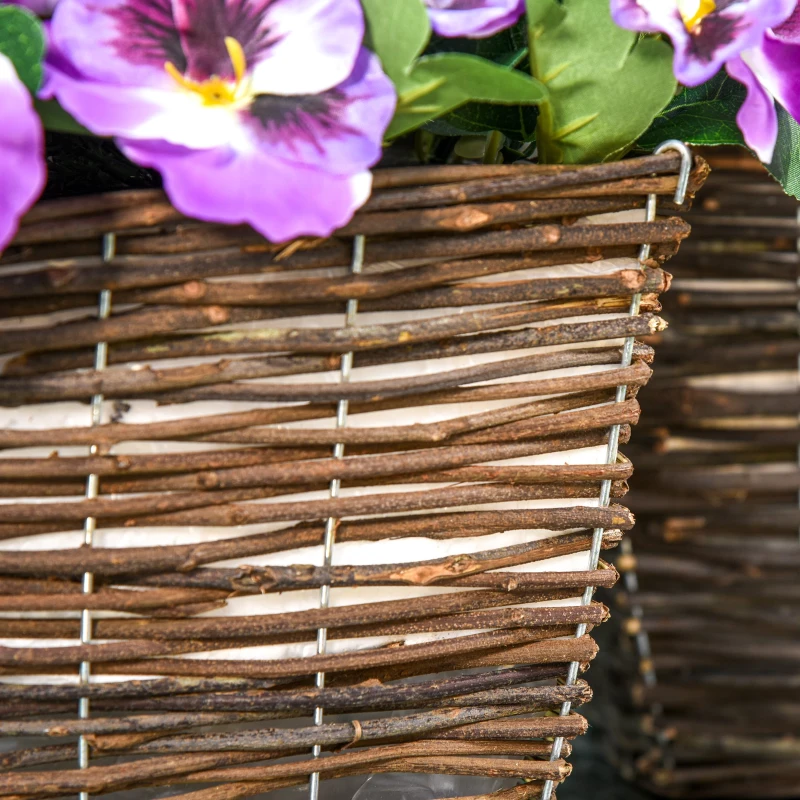 Outsunny ghiveci flori artificiale de Phalaenopsis, 26x26x45cm