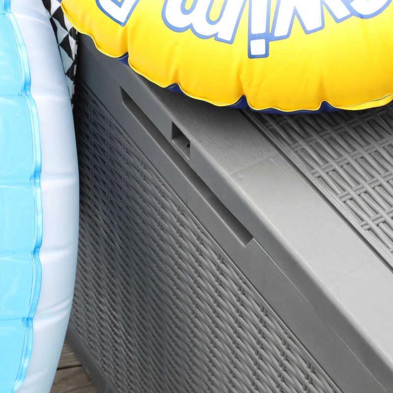 Outsunny Cufar de Gradina Efect Ratan 380L cu Asezare pentru 2 Persoane