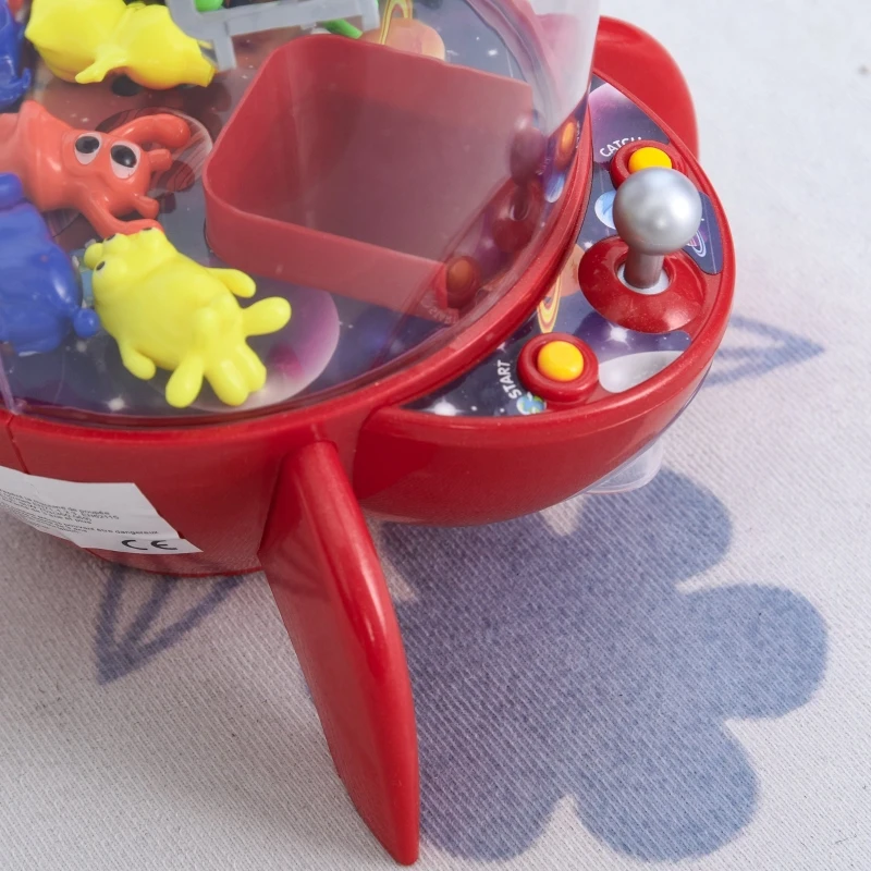 HOMCOM joc- prinde Papusa pentru copii 3-8 ani forma racheta muzica lumini rosu