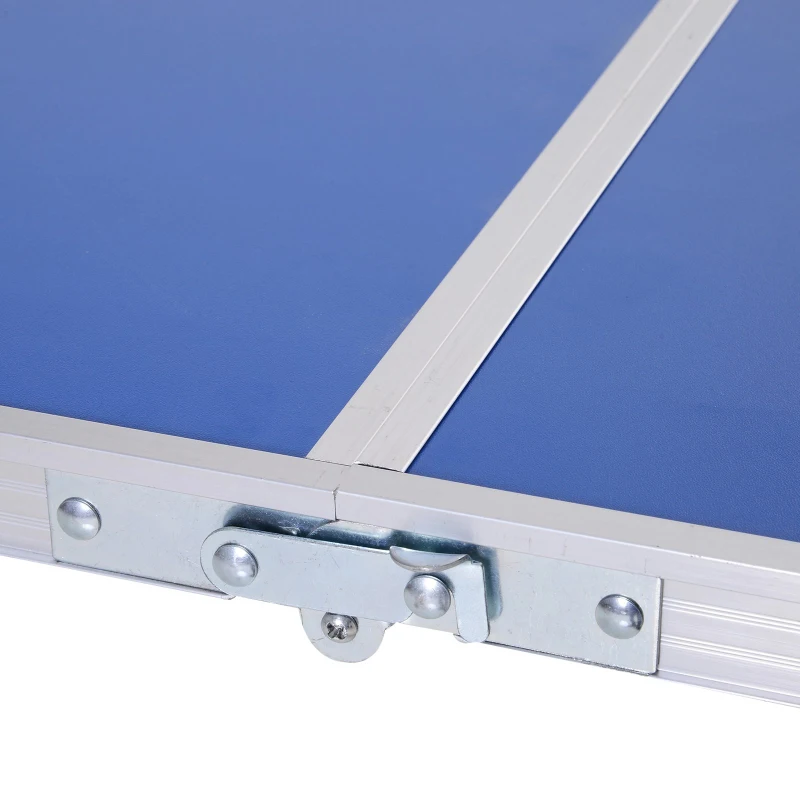 Outsunny Masa Pliabila Multifunctionala de Camping cu Plasa de Ping Pong 160 x 80 cm