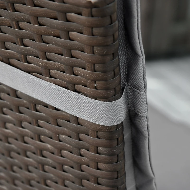 Outsunny Set 2 Bucati Perne pentru Scaune de Gradina cu Spatar Inalt Gri Inchis