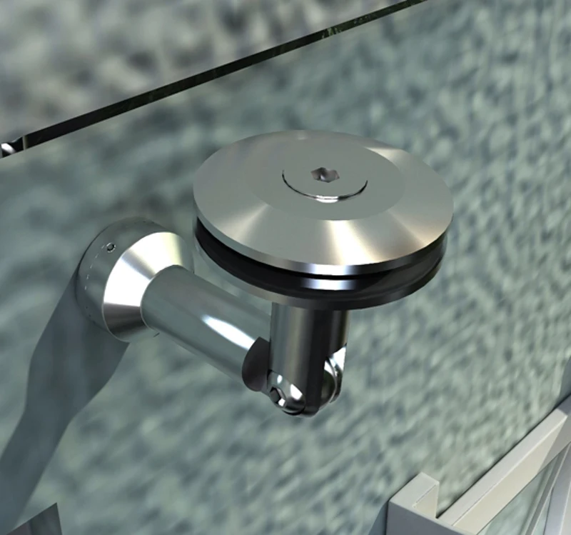 Outsunny - Tettoia porta d'ingresso baldacchino pensilina in vetro trasparente e acciaio inox