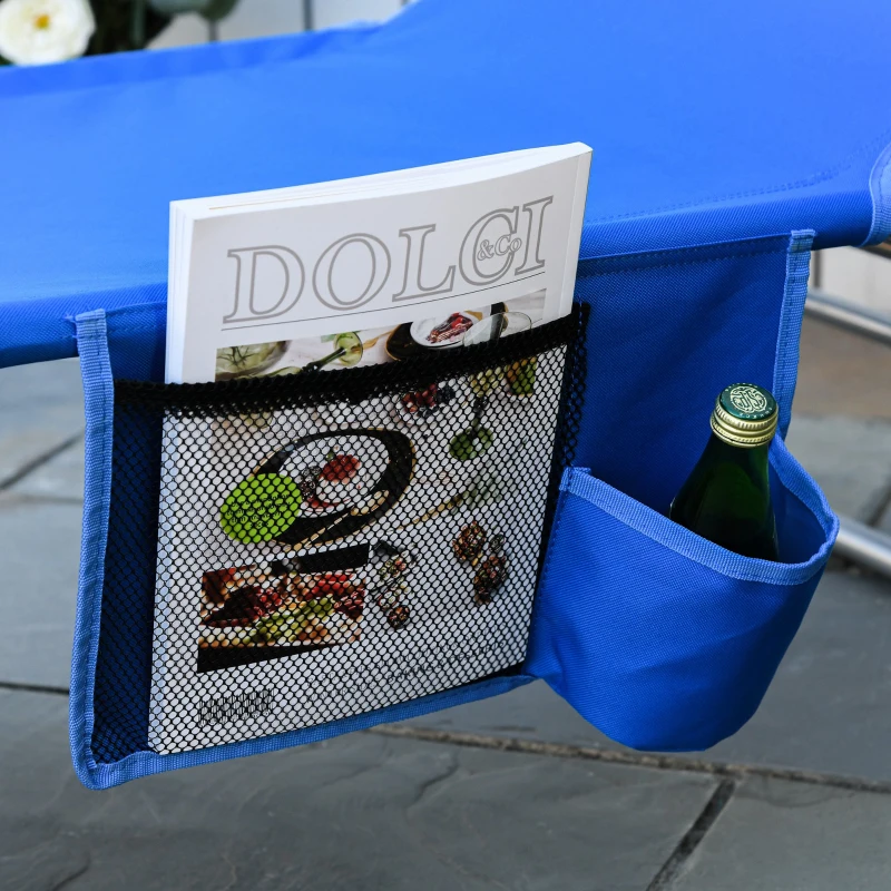 Outsunny sezlong pliabil, portabil, 58x193x 35.5cm