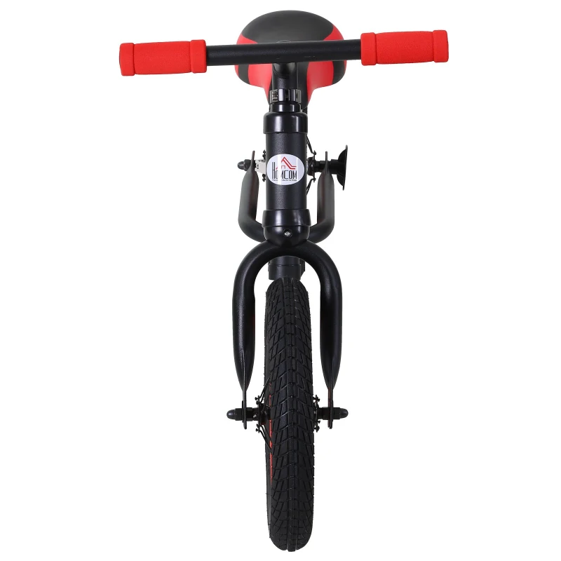 Homcom Bicicleta Echilibru Fara Pedale pentru Copii 2-5 Ani Negru si Rosu