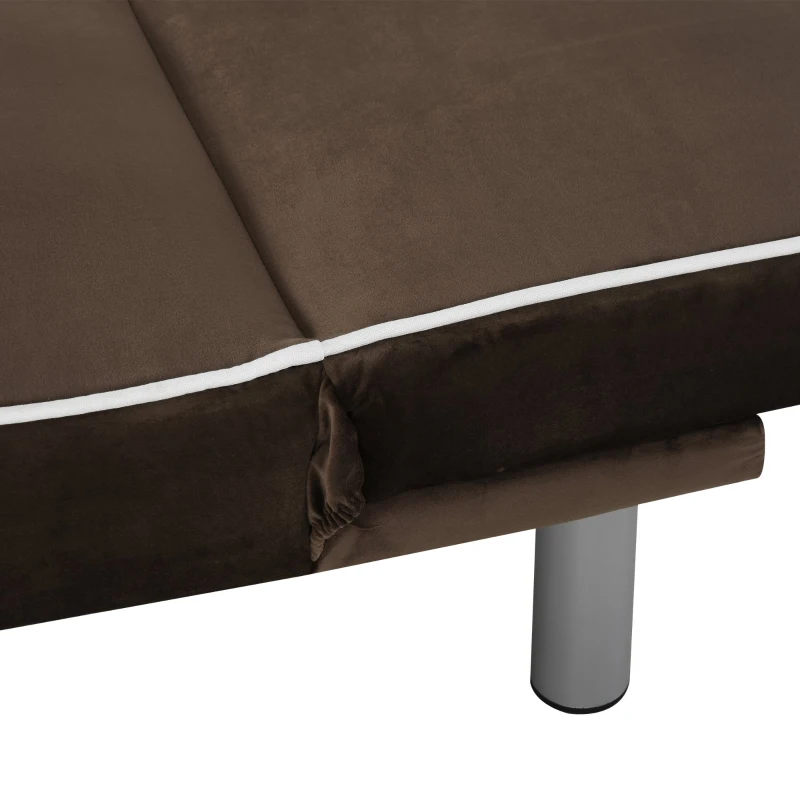 HOMCOM Canapea extensibila Rabatabila cu Structura din Lemn Maro 170 x 76 x 72,5cm