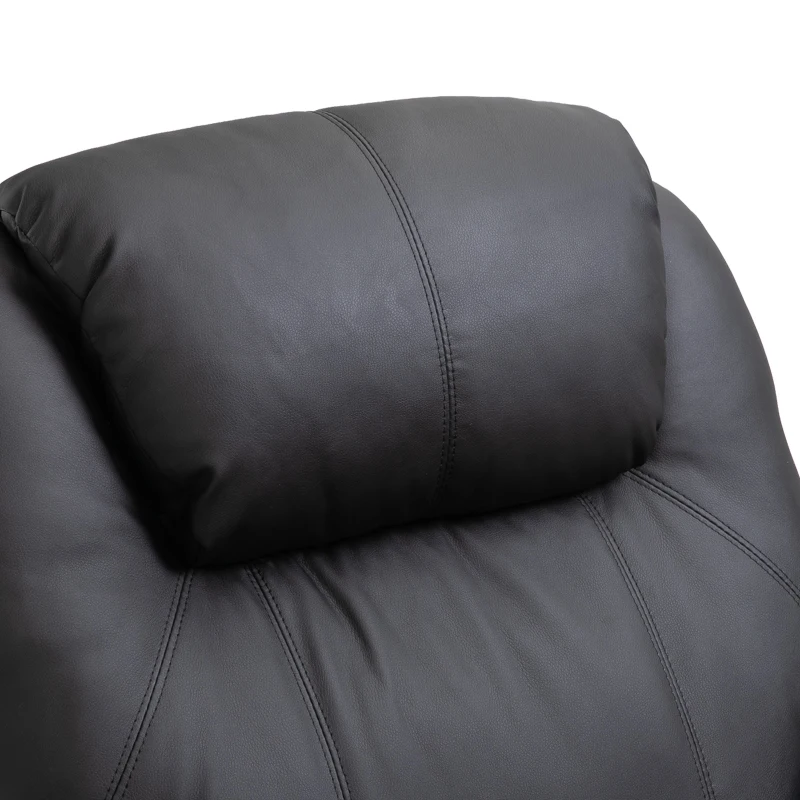 HOMCOM Fotoliu cu 8 Puncte de Masaj, 5 Modalități și 2 Intensități, cu Suport pentru Picioare, 84x92x109 cm, Negru