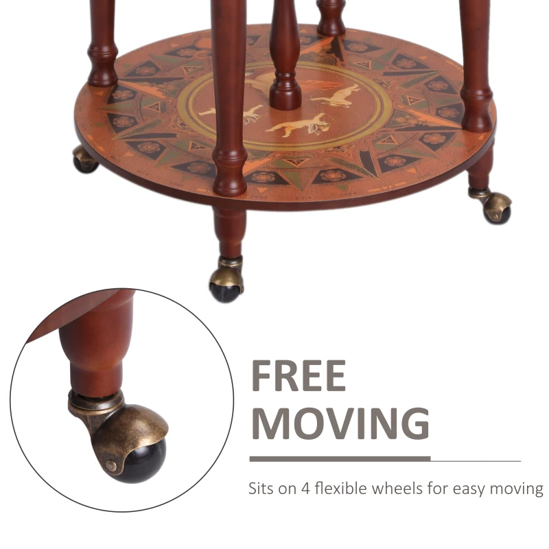 HOMCOM Bar in forma de Glob Suport pentru sticle și lichior in forma de glob cu diametrul Ф61x93cm