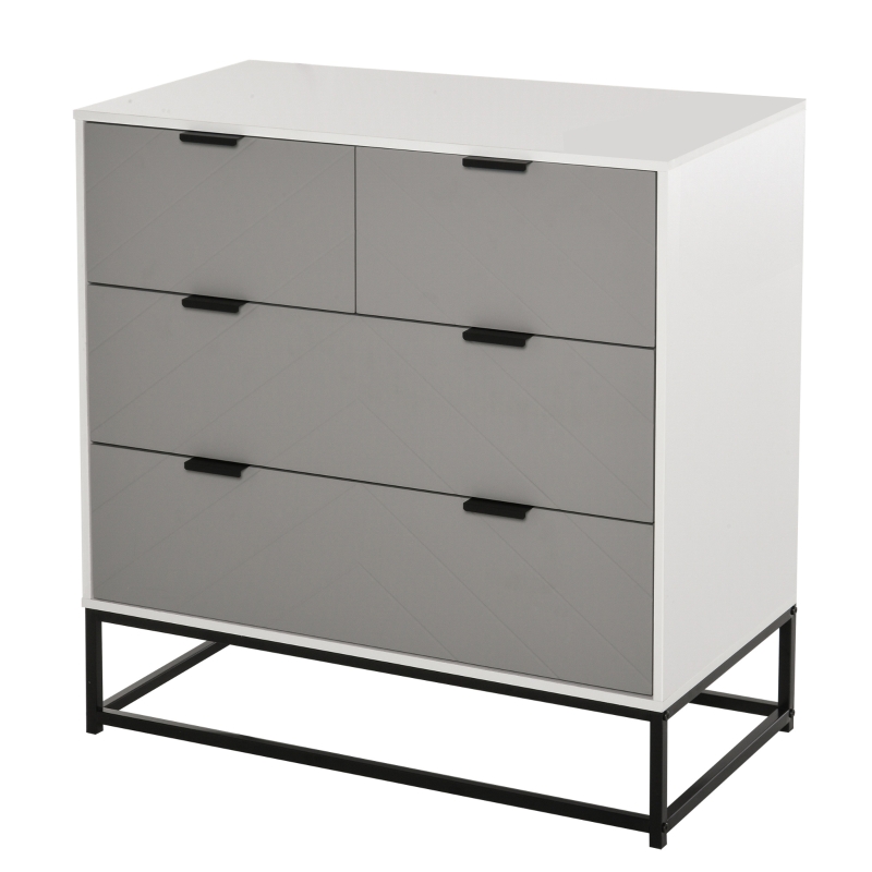 HOMCOM Comoda cu 4 sertare Mobilier pentru Sufragerie si Dormitor Mobilier Modern