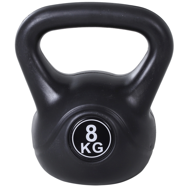 Homcom Kettlebell 8 kg pentru Antrenament Cross Training Negru