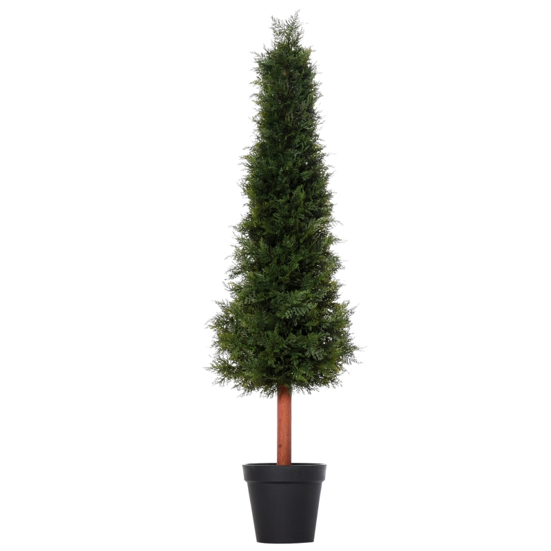 Outsunny Pin Artificial cu Ghiveci Planta Artificiala pentru Interior si Exterior 150cm