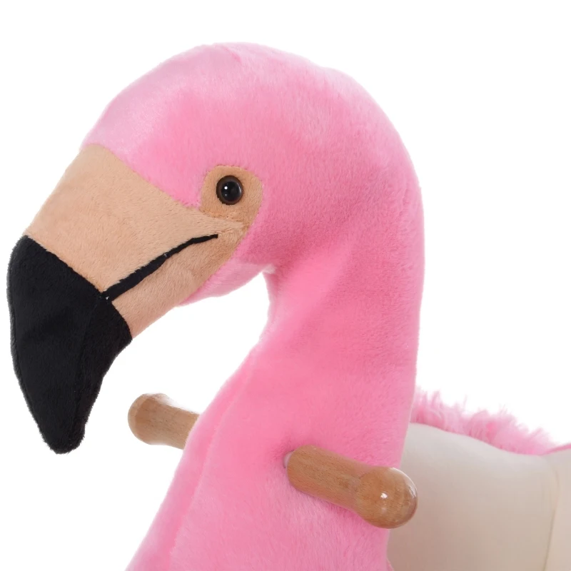 HOMCOM balansoar copii, forma flamingo, 60x33x52 cm