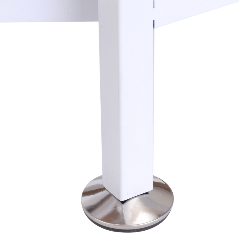 Homcom Birou 169×62×75 cm – Stejar & Alb cu 4 Compartimente Functionale(m-10)