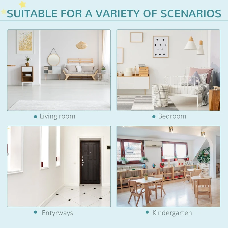 Homcom Mobilier Comoda cu Picioare din Lemn de Pin 3 Sertare Alb si Albastru 90 x 42 x 80cm