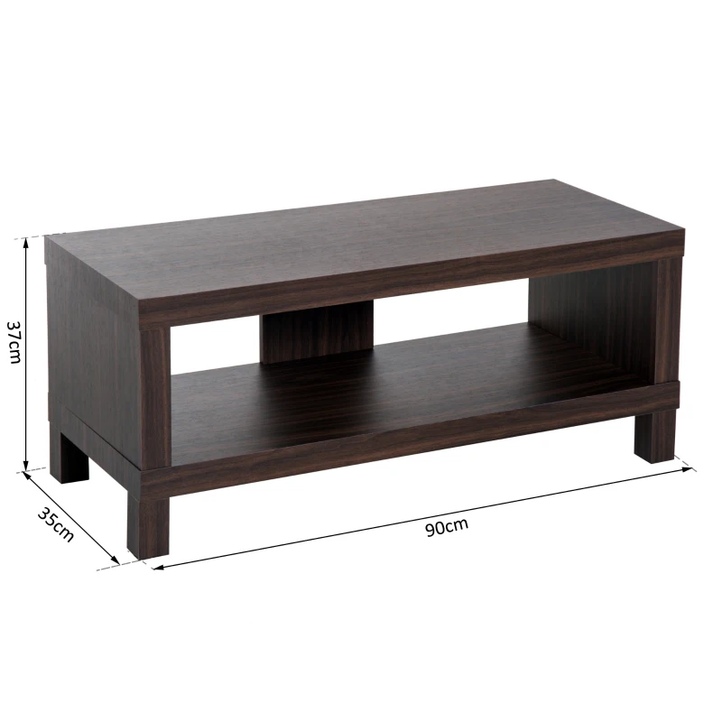 HOMCOM comoda TV, MDF, 90x35x37cm maro