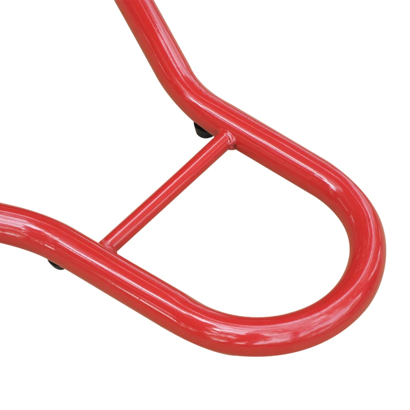 HomCom Cavalletto Supporto per Moto Posteriore Con Doppio Tipo di Accessori in Acciaio, Rosso