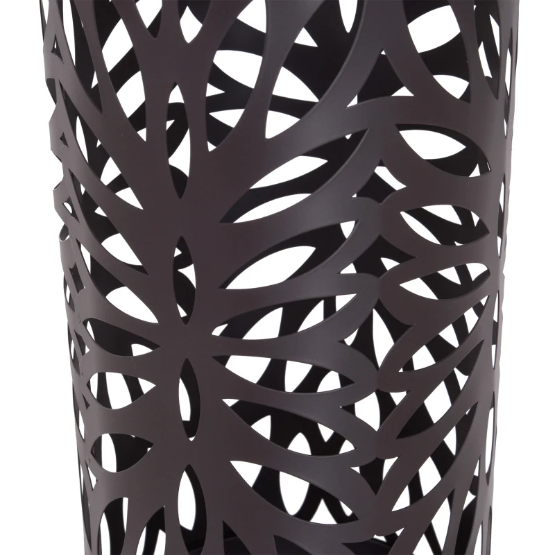 Homcom Suport Umbrele in Metal cu Scurgere Maro