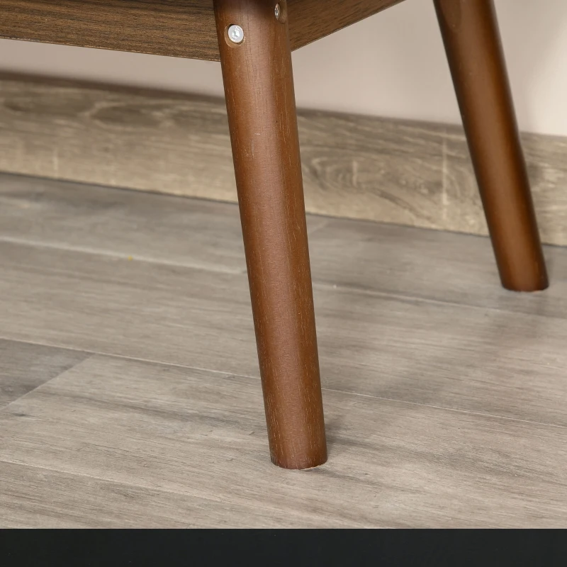 HOMCOM Mobilier TV Modern cu 2 Sertare pentru TV de până la 50" din lemn de teak si negru