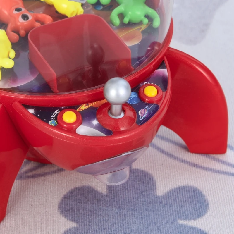 HOMCOM joc- prinde Papusa pentru copii 3-8 ani forma racheta muzica lumini rosu