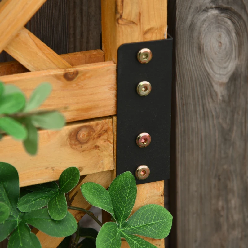 Outsunny Jardiniere din Lemn Impletit pentru Gradina Ghiveci pentru Plante Cataratoare