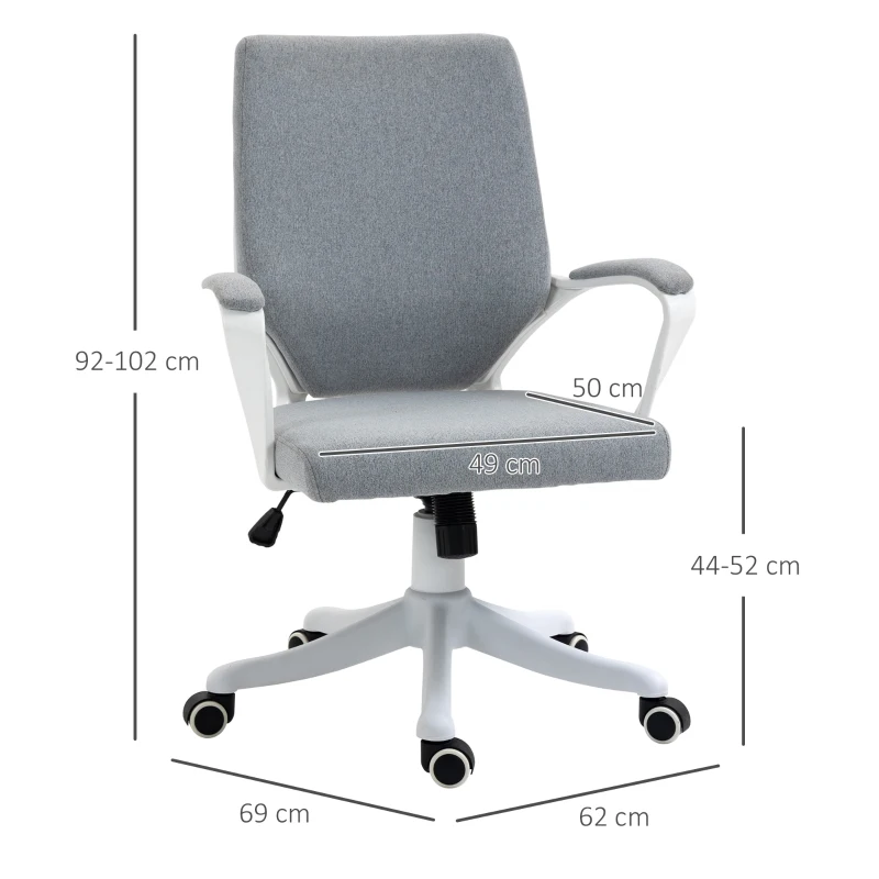 Vinsetto Scaun Ergonomic Birou – Pivotant, Reglabil & Cu Balansoar