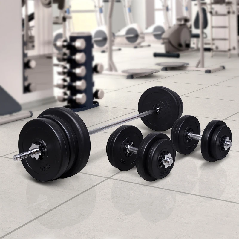 Homcom Set Haltere – 2 Manere & 14 Discuri pentru Antrenament