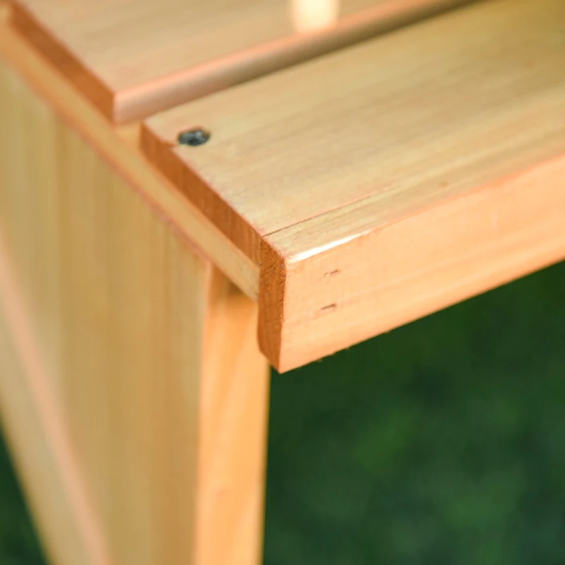 Outsunny Scara de suport pentru Ghiveci din Lemn cu 4 Rafturi, suport pentru plante de Gradina si Casa